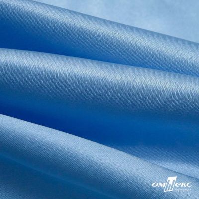 Поли креп-сатин 14-4121, 125 (+/-5) гр/м2, шир.150см, цвет голубой - купить в Грозном. Цена 155.57 руб.