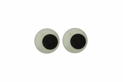 Глазки для игрушек, круглые, с бегающими зрачками, 8 мм/упак.100+/-2 шт, цв. -черно-белые - купить в Грозном. Цена: 28.86 руб.