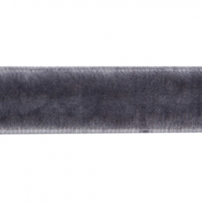 Лента бархатная нейлон, шир.12 мм, (упак. 45,7м), цв.189-т.серый - купить в Грозном. Цена: 457.61 руб.