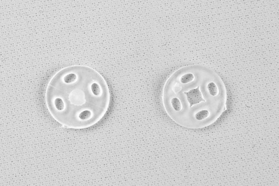 Кнопки пришивные пластиковые 10 мм, блистер 24шт, цв.-прозрачные - купить в Грозном. Цена: 48.41 руб.