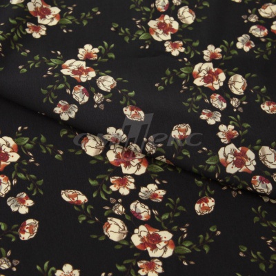 Плательная ткань "Фламенко" 3.1, 80 гр/м2, шир.150 см, принт растительный - купить в Грозном. Цена 239.03 руб.