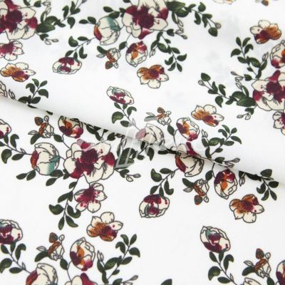 Плательная ткань "Фламенко" 23.1, 80 гр/м2, шир.150 см, принт растительный - купить в Грозном. Цена 264.56 руб.