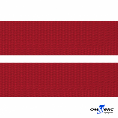 Красный- цв.171-Текстильная лента-стропа 550 гр/м2 ,100% пэ шир.30 мм (боб.50+/-1 м) - купить в Грозном. Цена: 475.36 руб.
