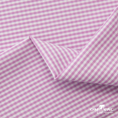 Ткань сорочечная Клетка Виши, 115 г/м2, 58% пэ,42% хл, шир.150 см, цв.1-розовый, (арт.111) - купить в Грозном. Цена 306.69 руб.