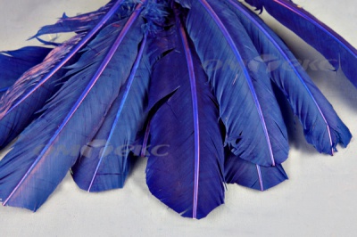 Декоративный Пучок из перьев, перо 23см/синий - купить в Грозном. Цена: 12.34 руб.