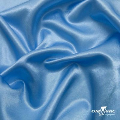 Поли креп-сатин 14-4121, 125 (+/-5) гр/м2, шир.150см, цвет голубой - купить в Грозном. Цена 155.57 руб.