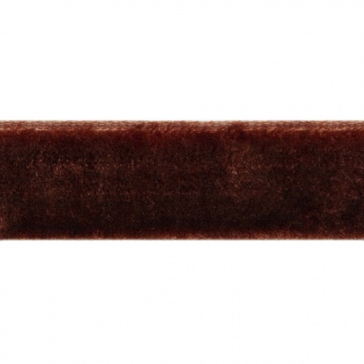 Лента бархатная нейлон, шир.12 мм, (упак. 45,7м), цв.120-шоколад - купить в Грозном. Цена: 392 руб.