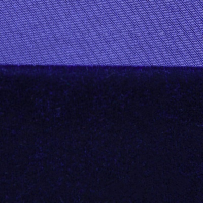 Бархат стрейч №14, 240 гр/м2, шир.160 см, (2,6 м/кг), цвет т.синий - купить в Грозном. Цена 748.44 руб.
