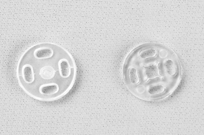Кнопки пришивные пластиковые 11,5 мм, блистер 24шт, цв.-прозрачные - купить в Грозном. Цена: 59.44 руб.