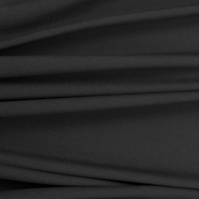Костюмная ткань с вискозой "Рошель", 250 гр/м2, шир.150см, цвет чёрный - купить в Грозном. Цена 438.12 руб.